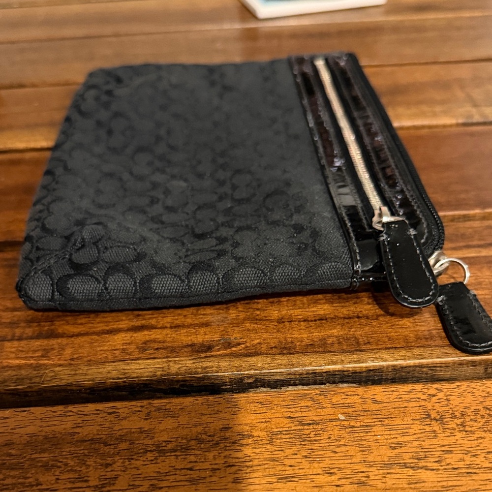 Coach Black Mini Bag with Signature Pattern - Picture 9 of 10